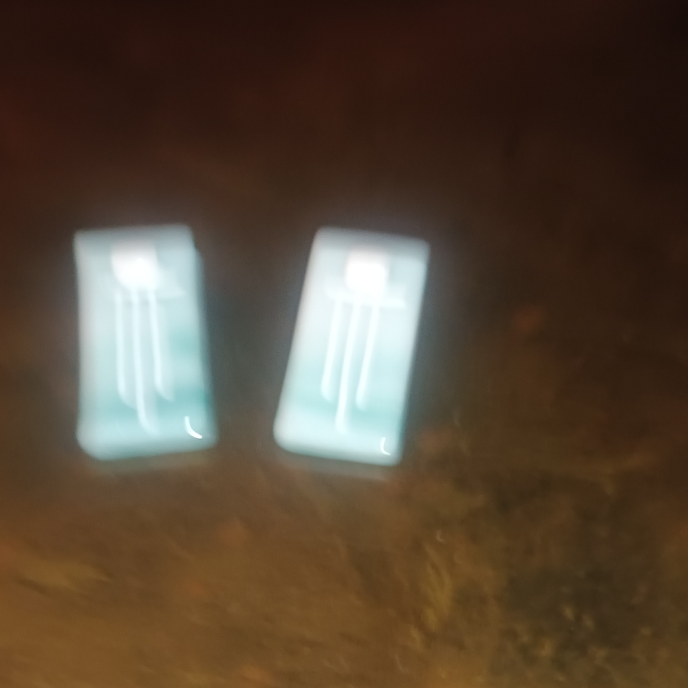 Blue Rectangular Earrings - image 3